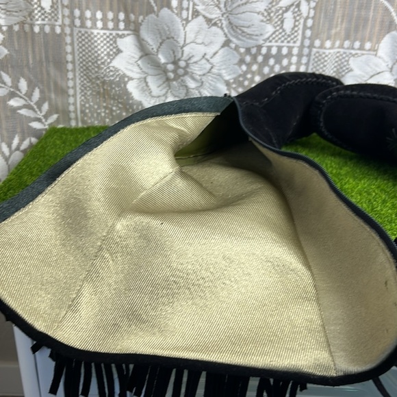 Bronx Vintage Boho Suede Gypsy Moccasins Fringe Tassel Kitten Heel Boots - Picture 13 of 14